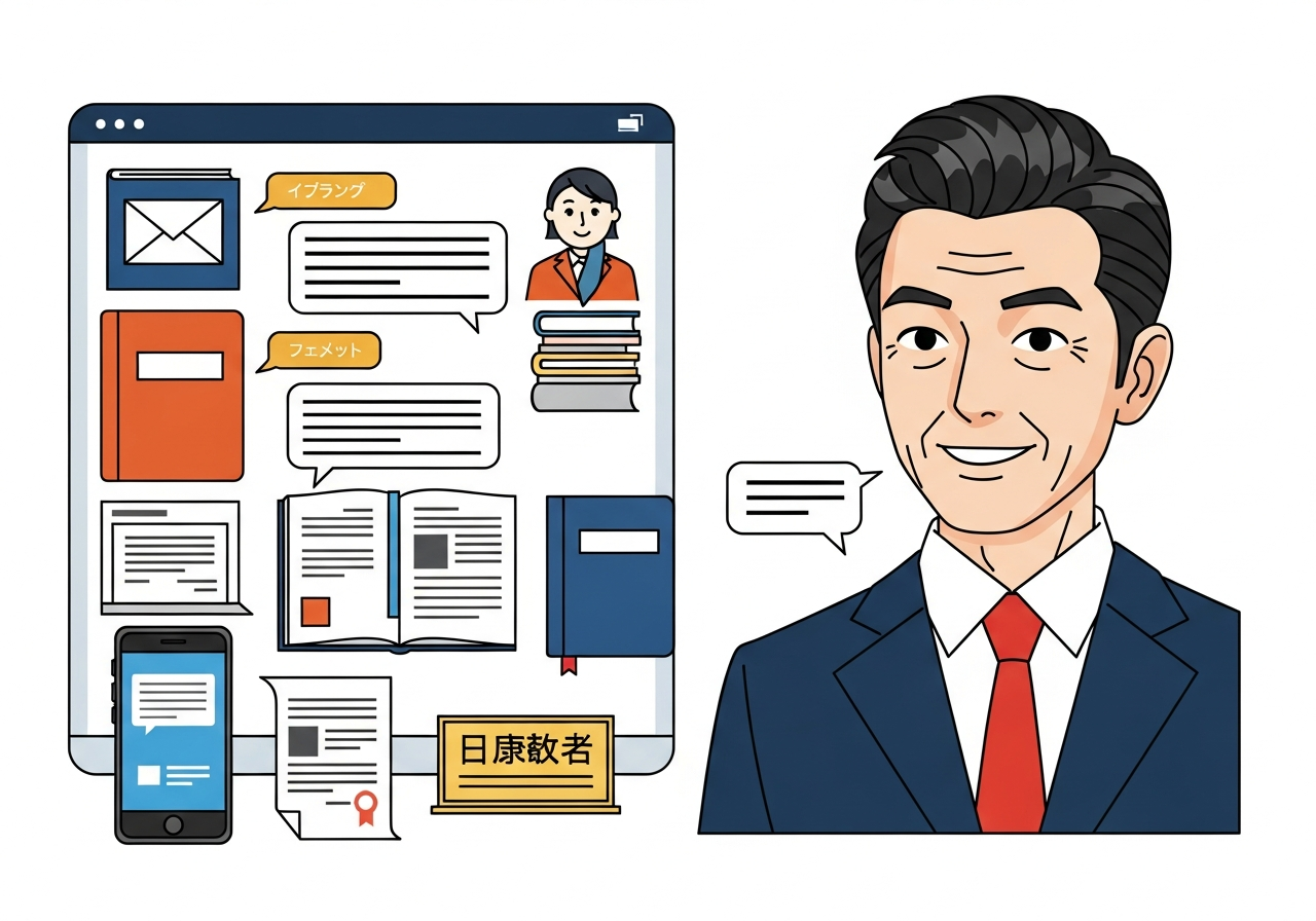 AIアシスタントと連携するチャット画面のイメージ