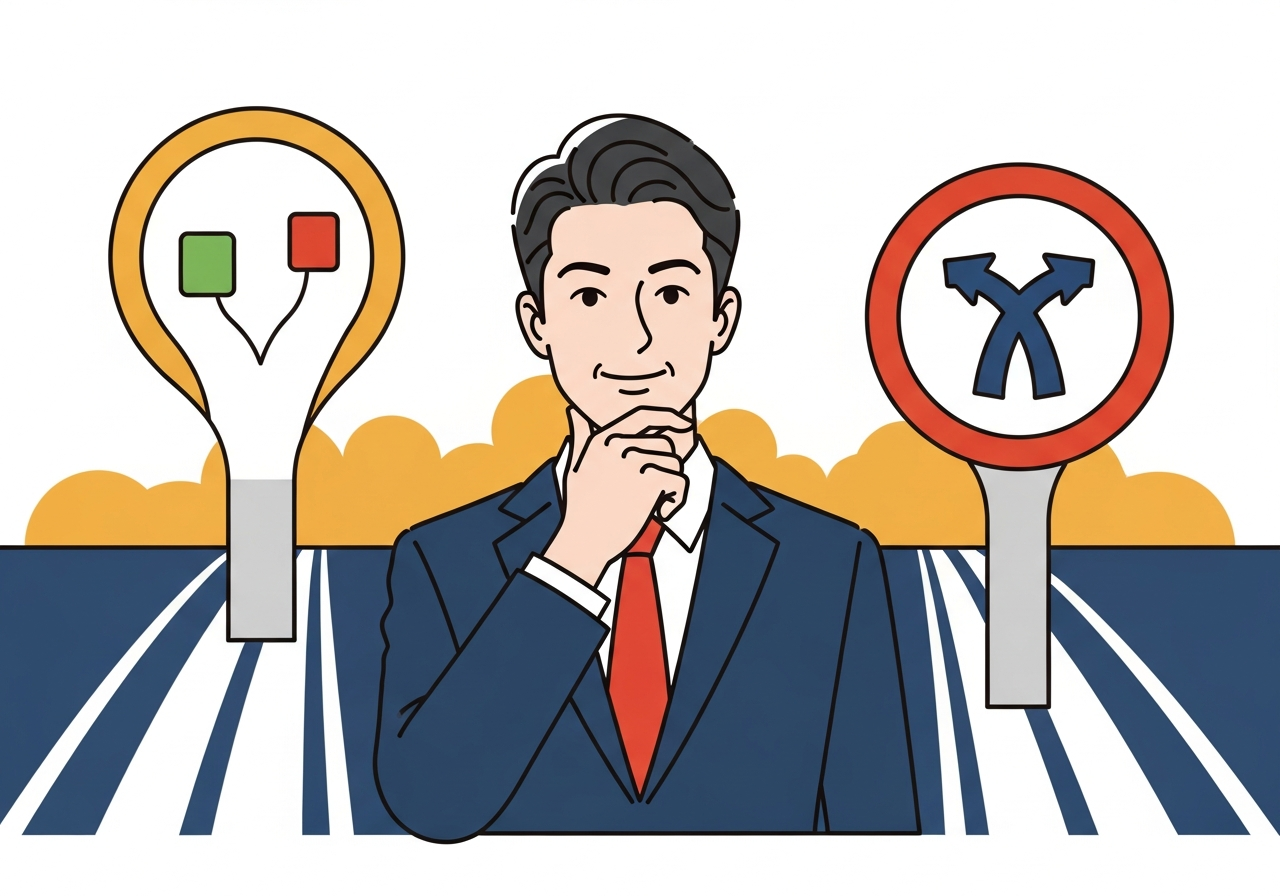 body image 5 – a person looking at a fork in the road t