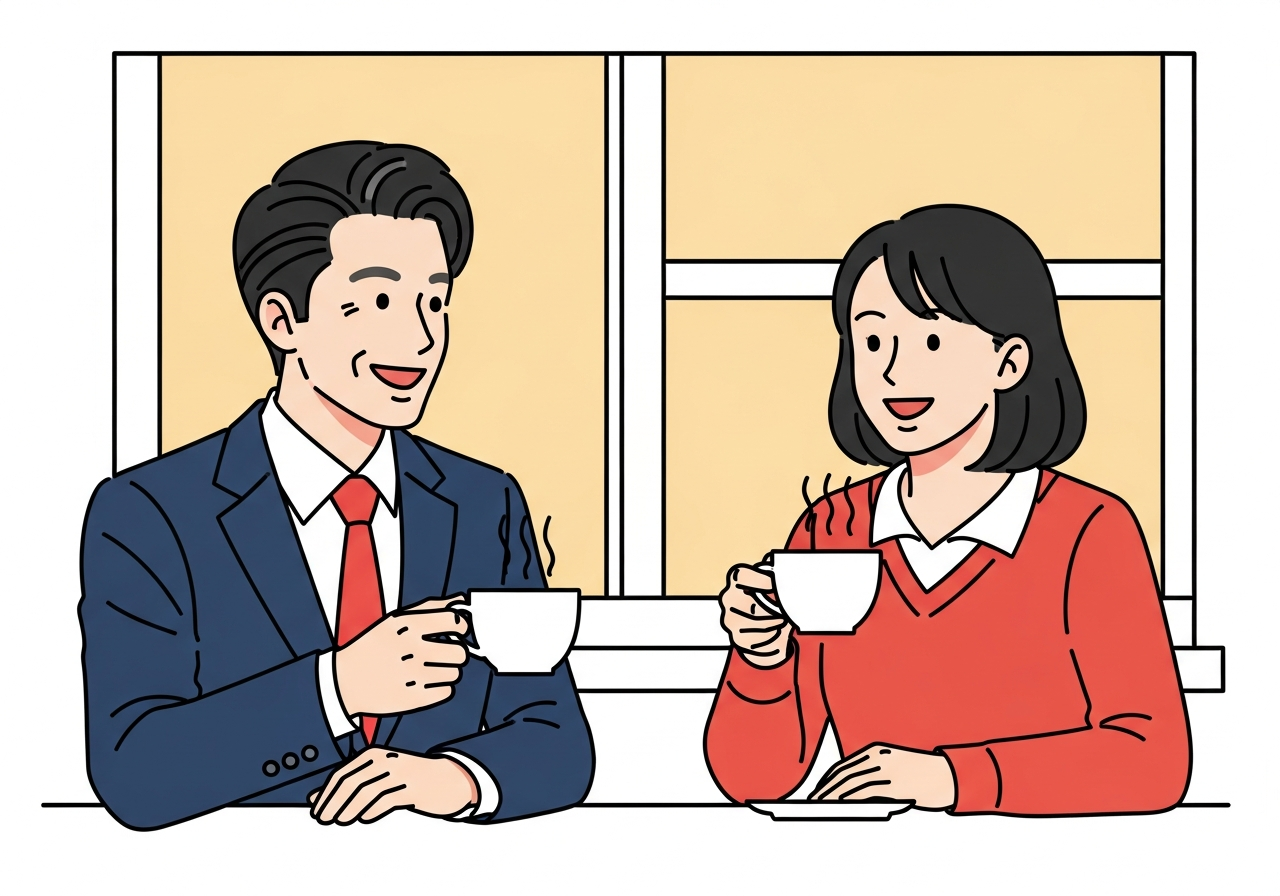 body image 4 – two people having coffee in a warm cafe