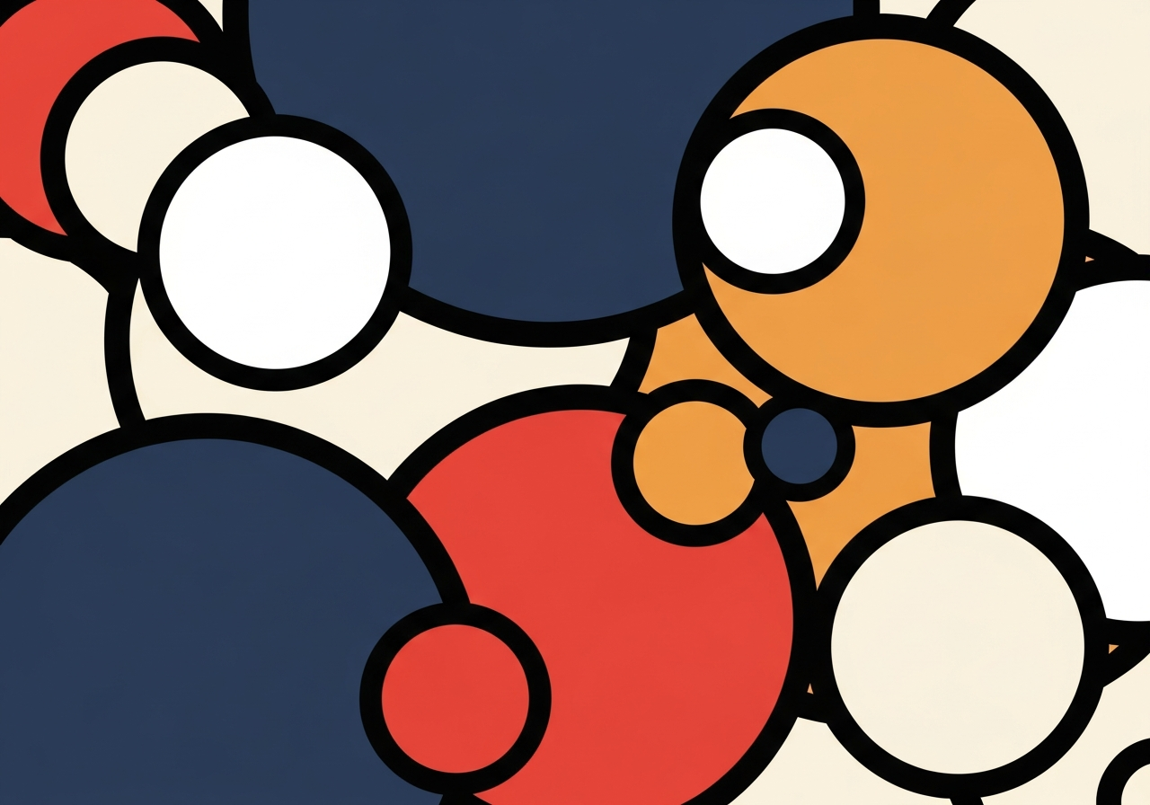 abstract warm circles representing connection and communication