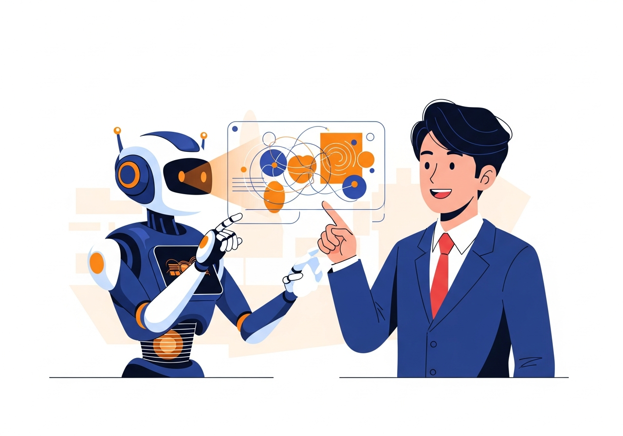 「AI 営業 なくなる」という検索に答えるイメージ図・人とAIの協働