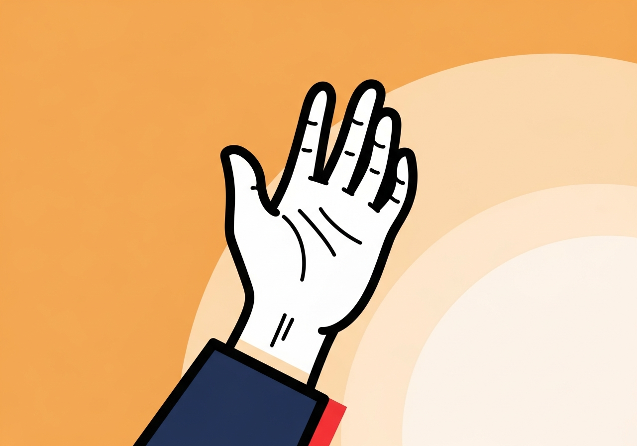 abstract hand reaching upward with soft warm background no text