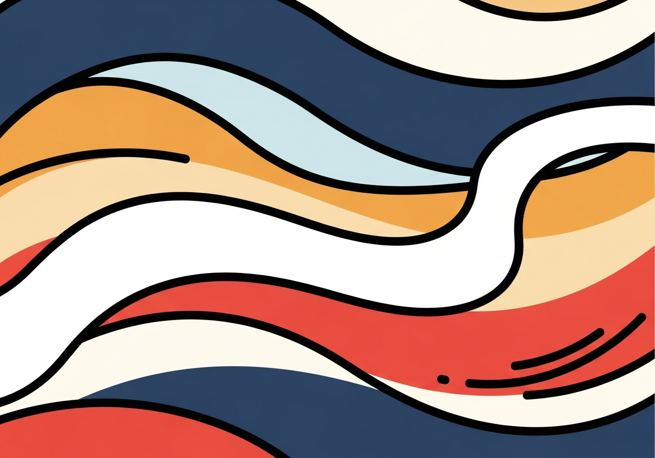 abstract flowing lines representing communication and response, soft pastel colors