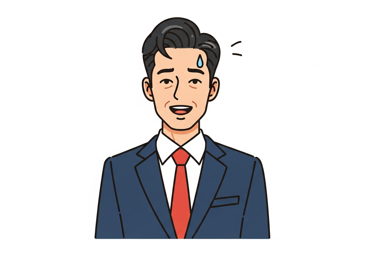 自己紹介で言葉に詰まるコンサルタントのイメージ