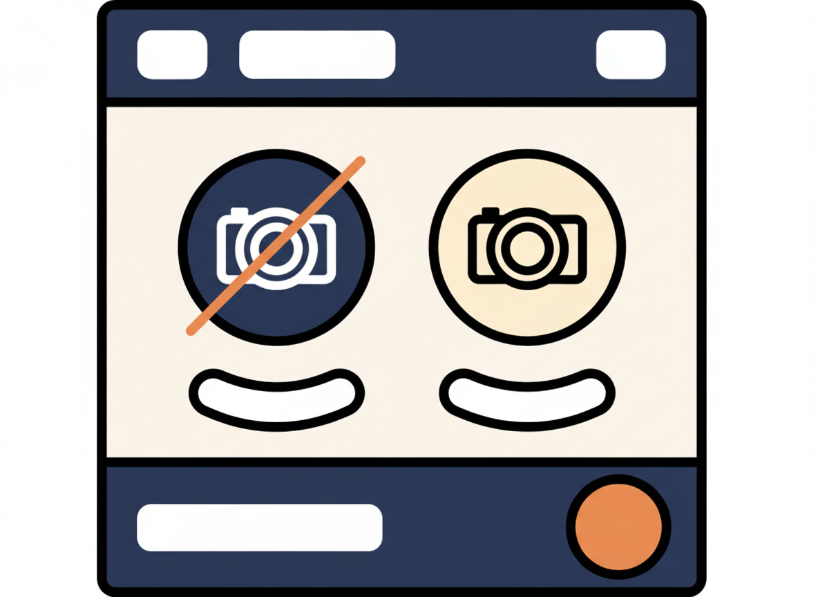 ZoomのカメラON/OFF設定画面のスクリーンショットイメージ