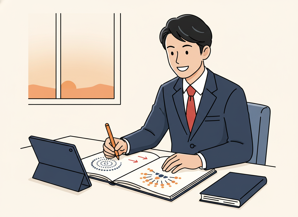 ホームページ設計のメモ帳・目的と読者を書き出す作業イメージ