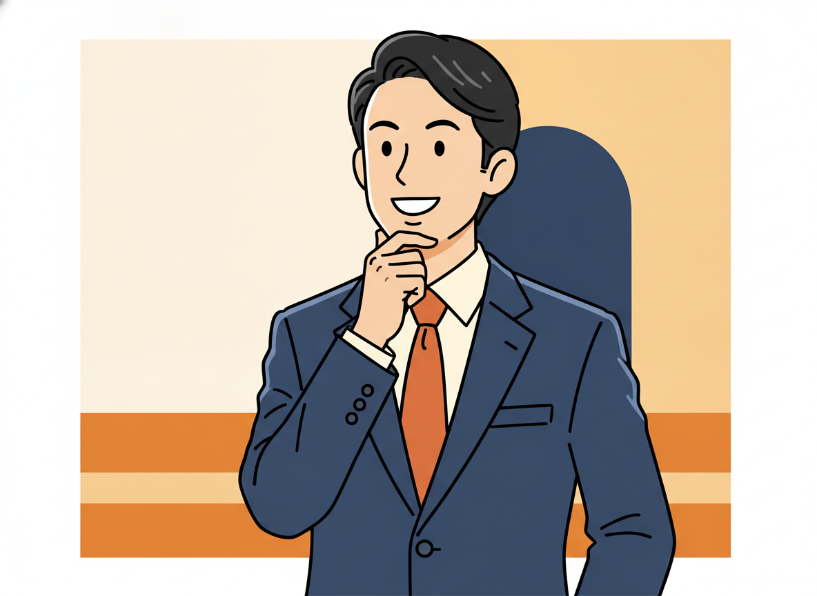 a person raising their hand with a thoughtful expression, soft background