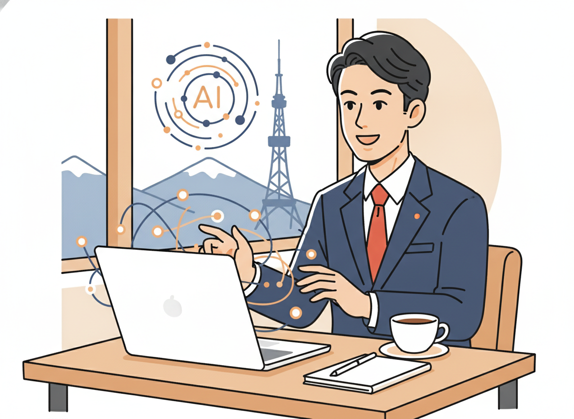 まとめイメージ・和久井海十が札幌でAIを活用している日常の一コマ