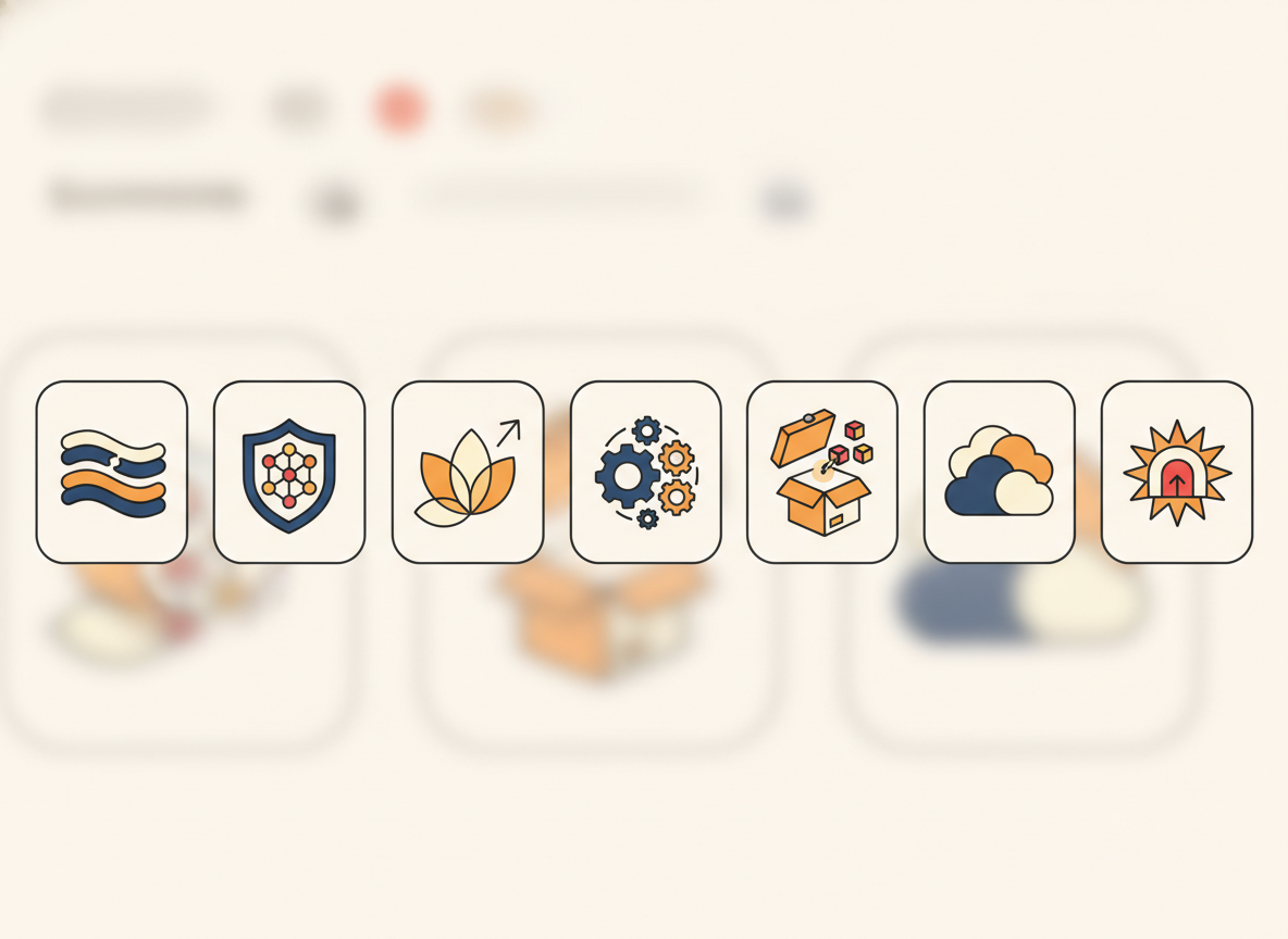 7つのWordPressテーマのロゴを並べたビジュアル比較イメージ
