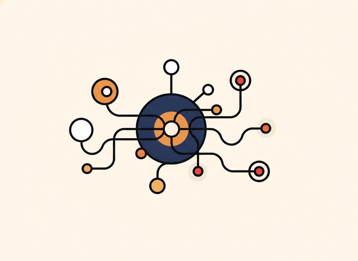 abstract circles representing connections and networks