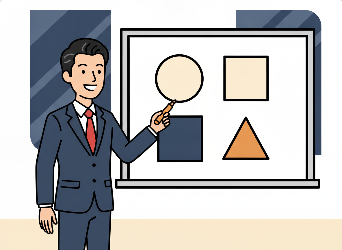 a person at a whiteboard drawing simple shapes, no text on board
