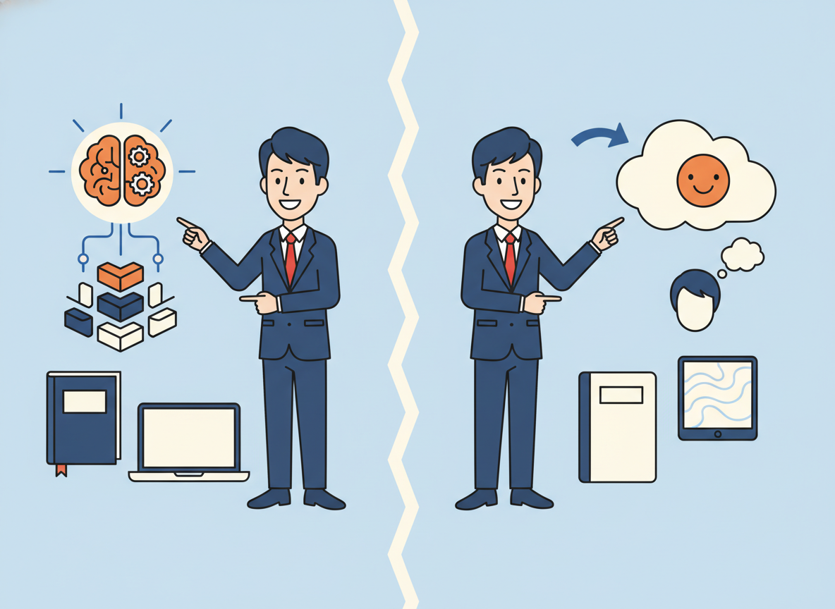 Claude codeとClaude.aiの使い分けを示す図解