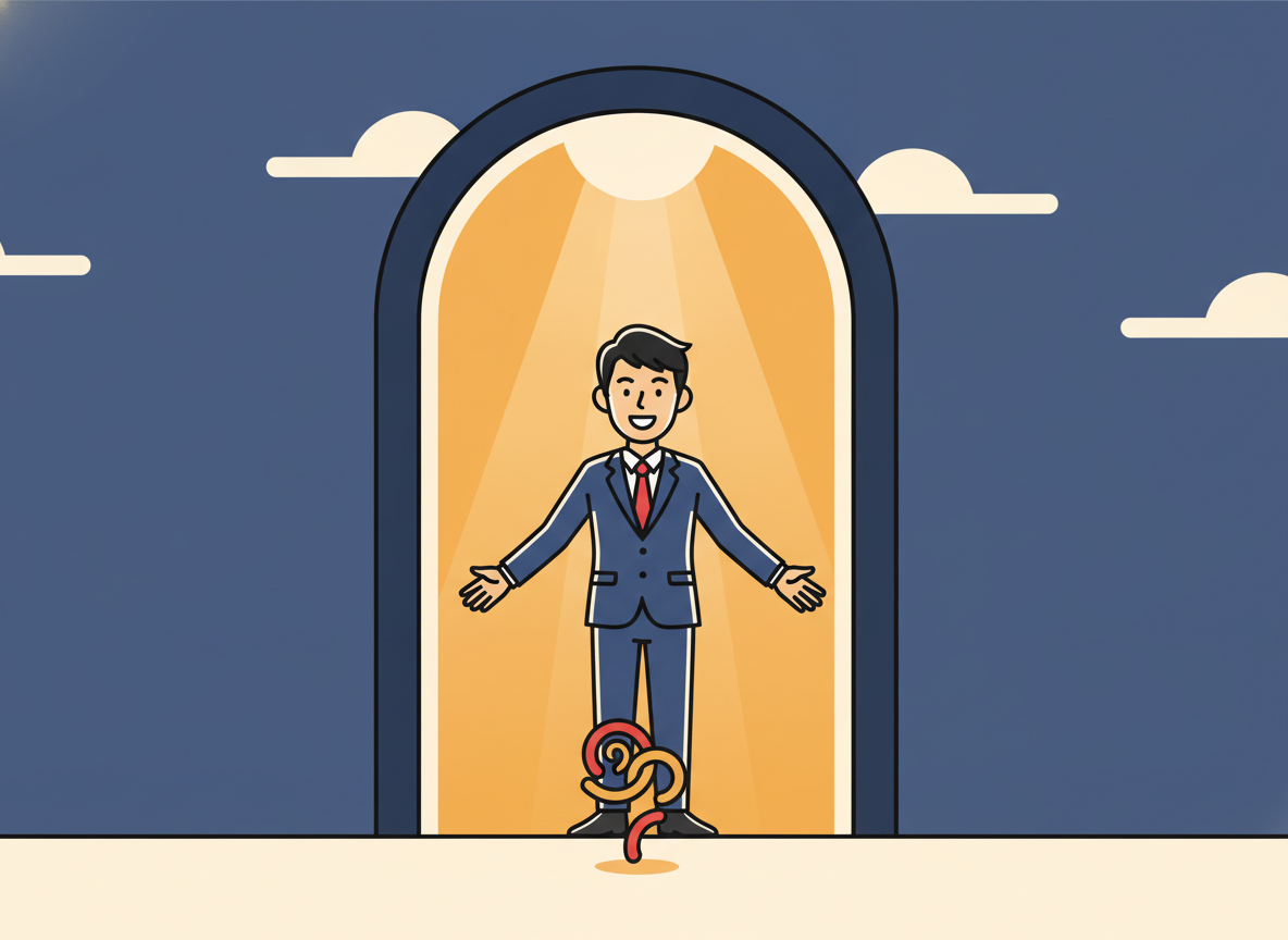 a bright open doorway leading to a sunlit space, symbolizing new possibilities