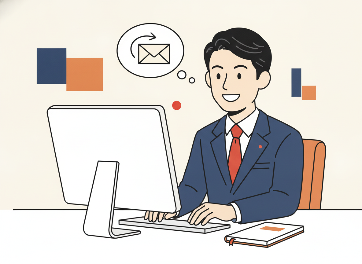 問い合わせフォームへの返信メール作成イメージ