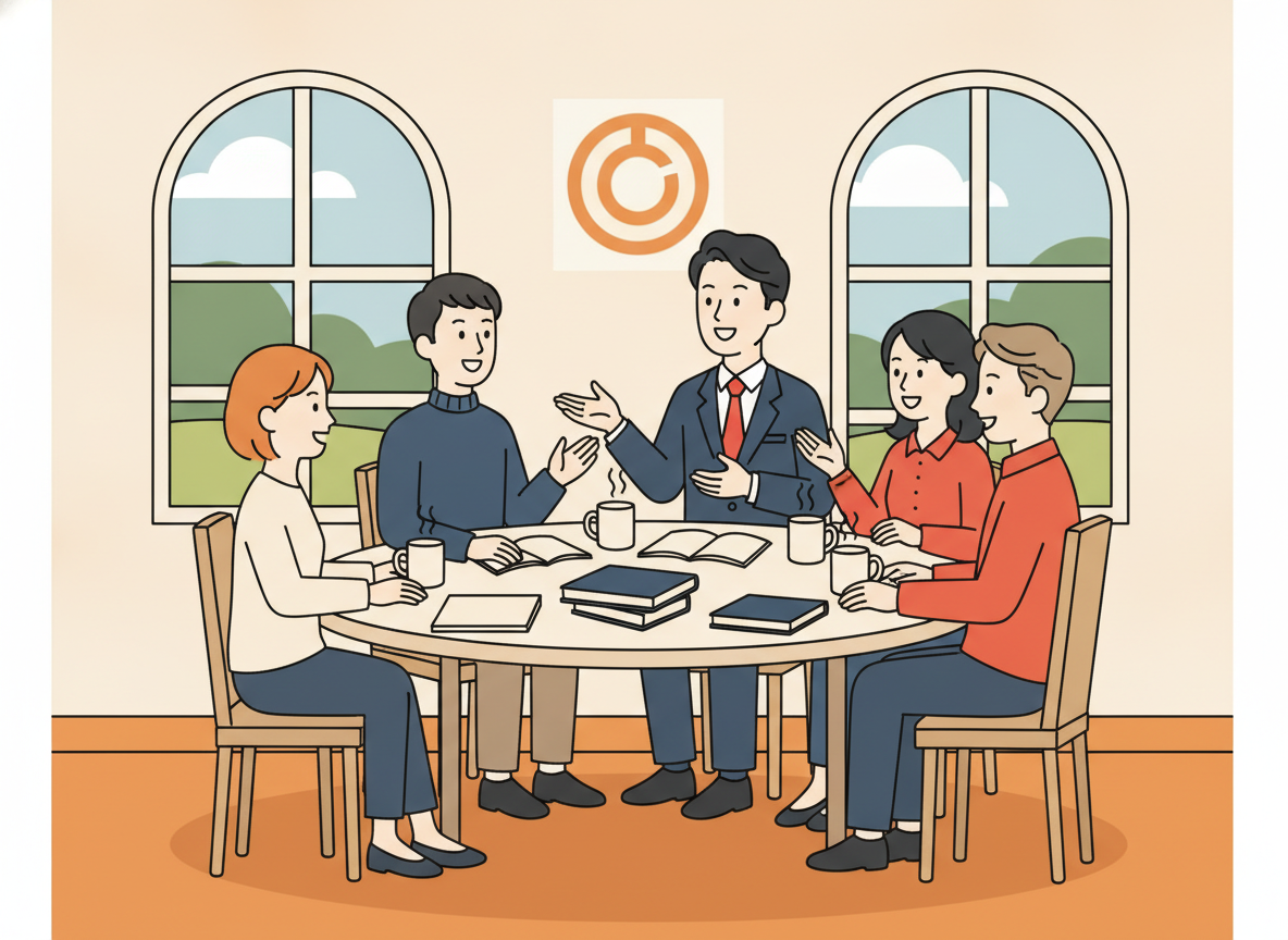 body image 8 – a group of adults sitting together aroun