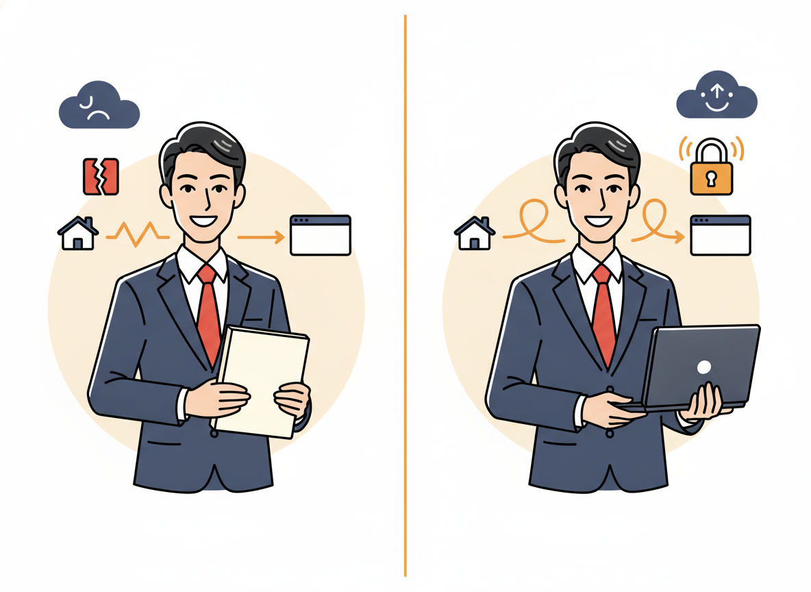 body image 20 – SSL化の仕組みを説明した図・https化のビフォーアフター
