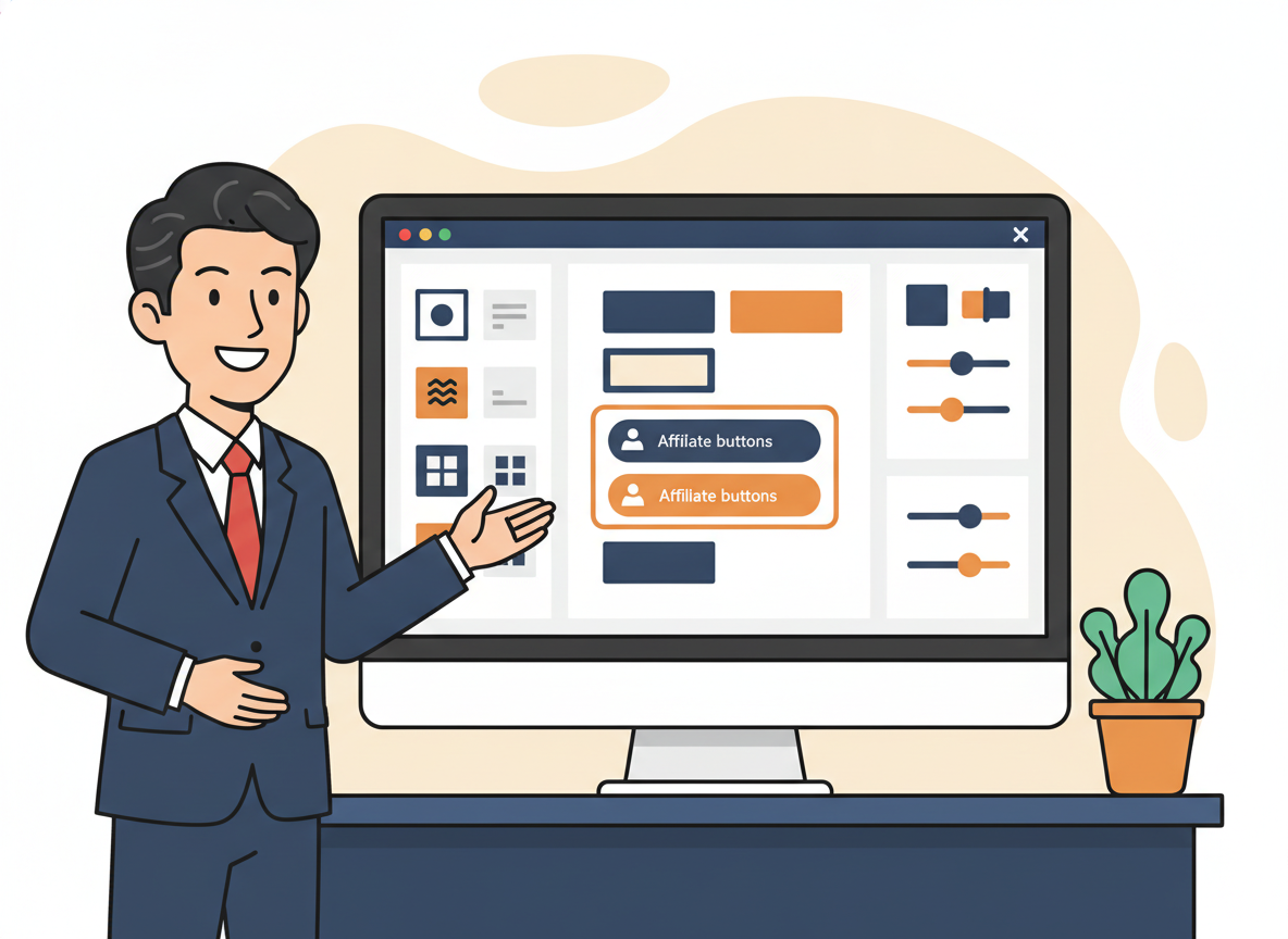 SWELLのブロックエディタとアフィリエイトボタンUIのサンプル