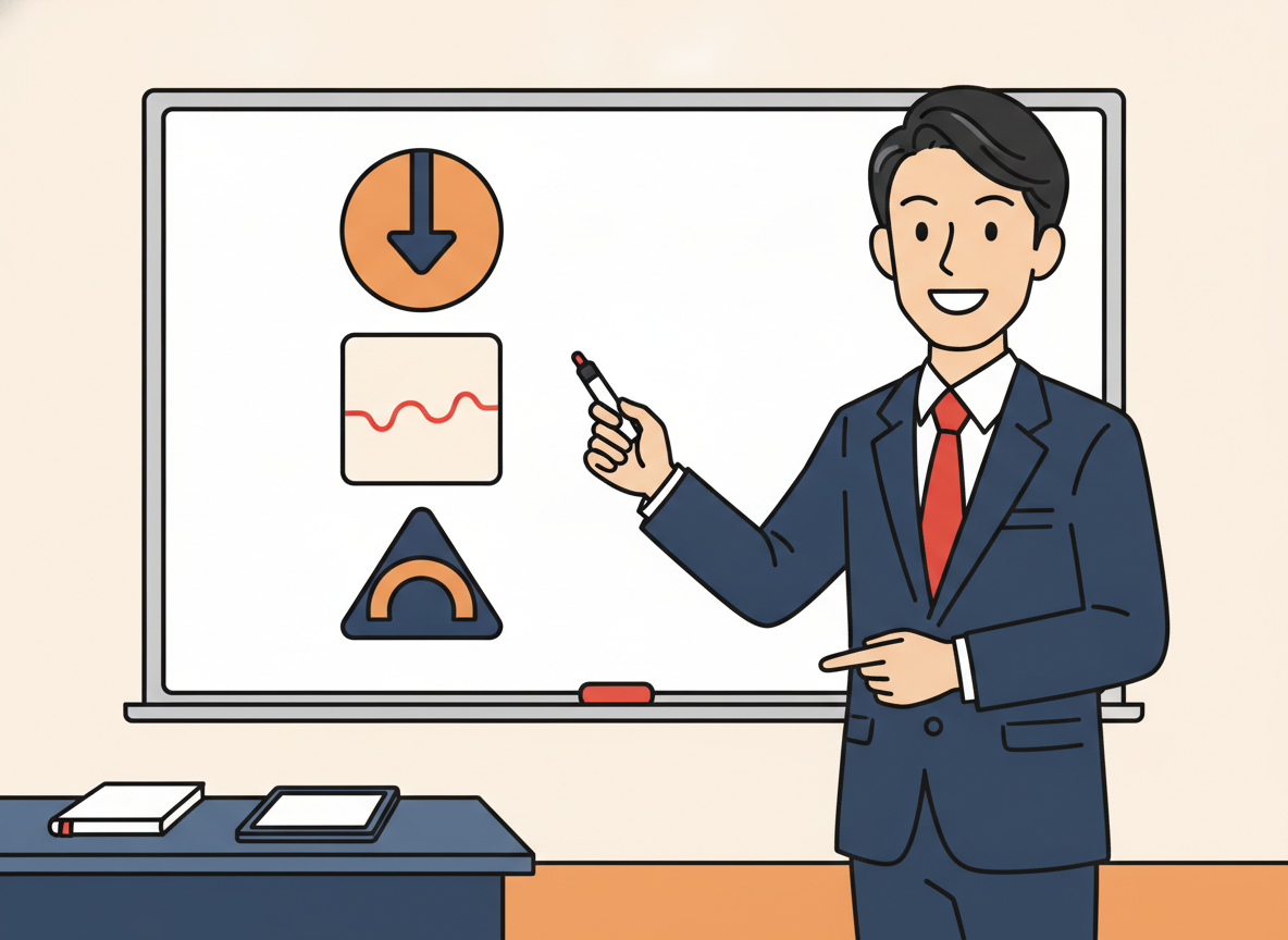 プロンプト設計の3原則をホワイトボードに書いたようなイラスト