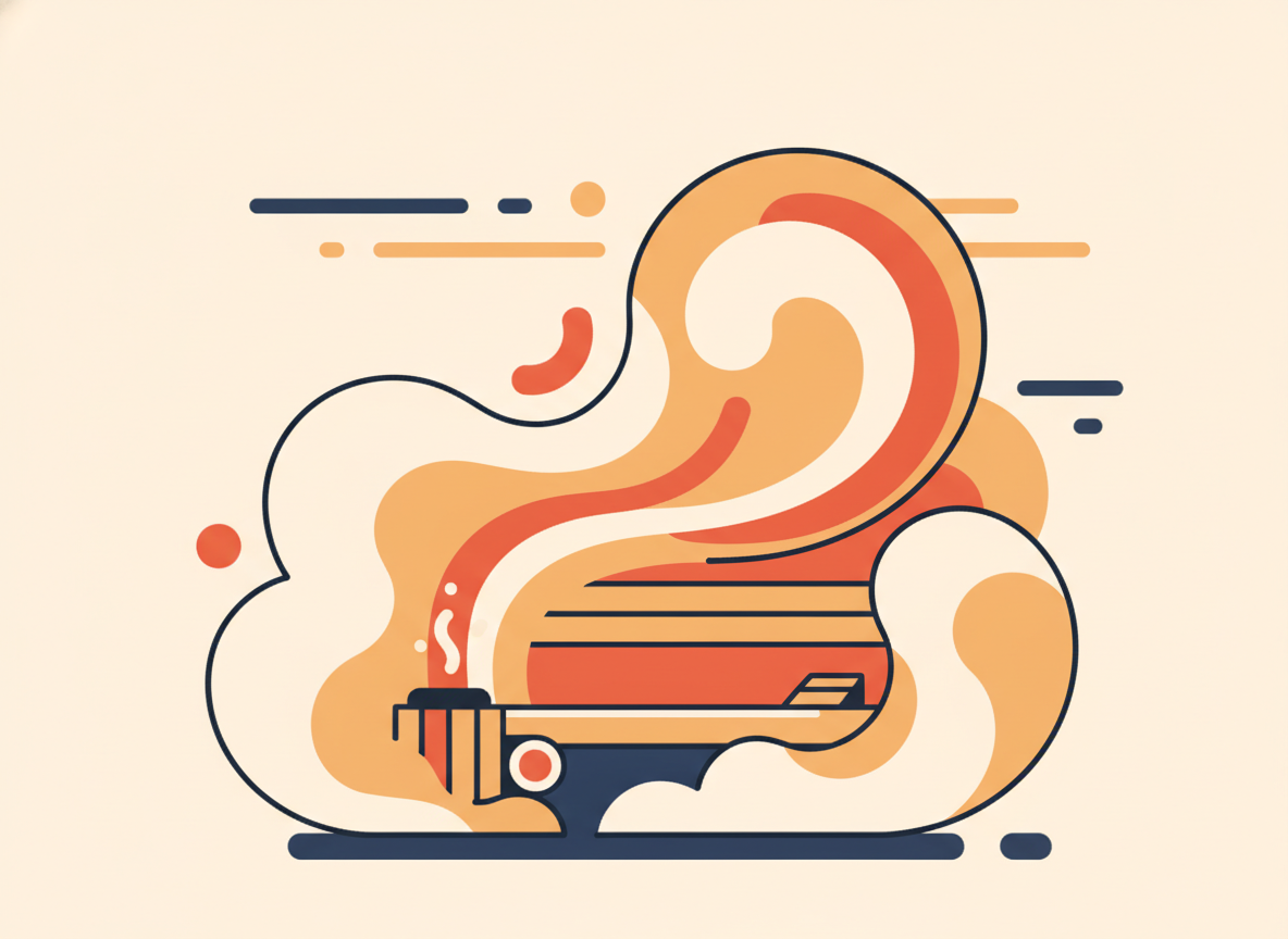 abstract steam and warm tones suggesting a sauna interior, no text, minimal