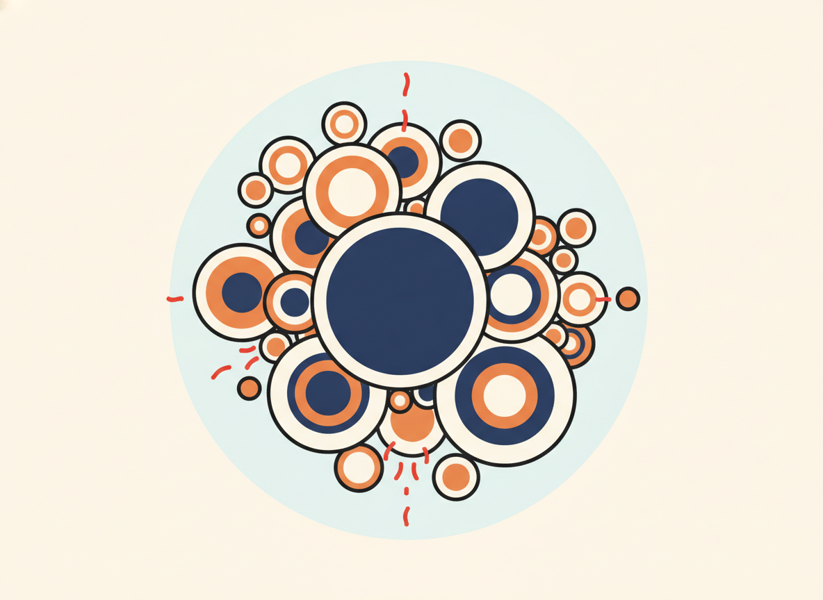 abstract colorful circles representing idea generation and creativity