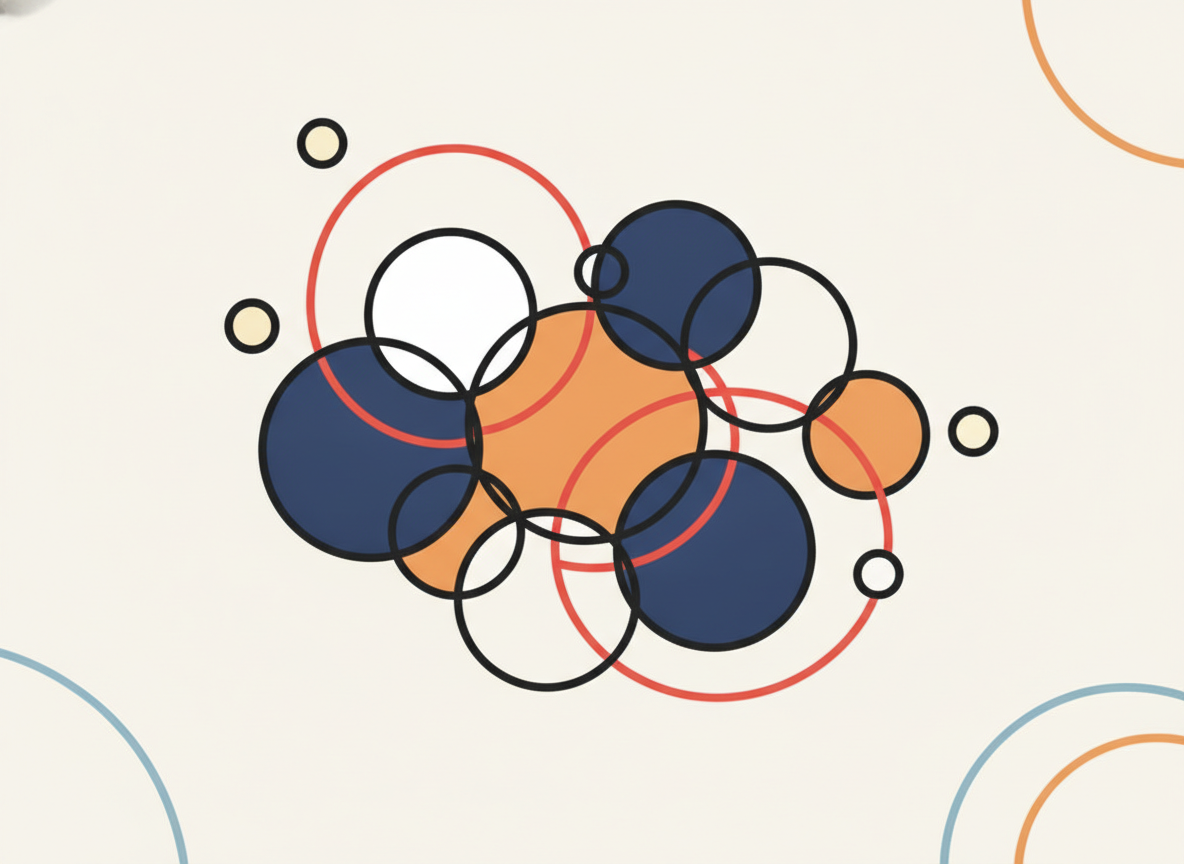 abstract circles representing connection and flow